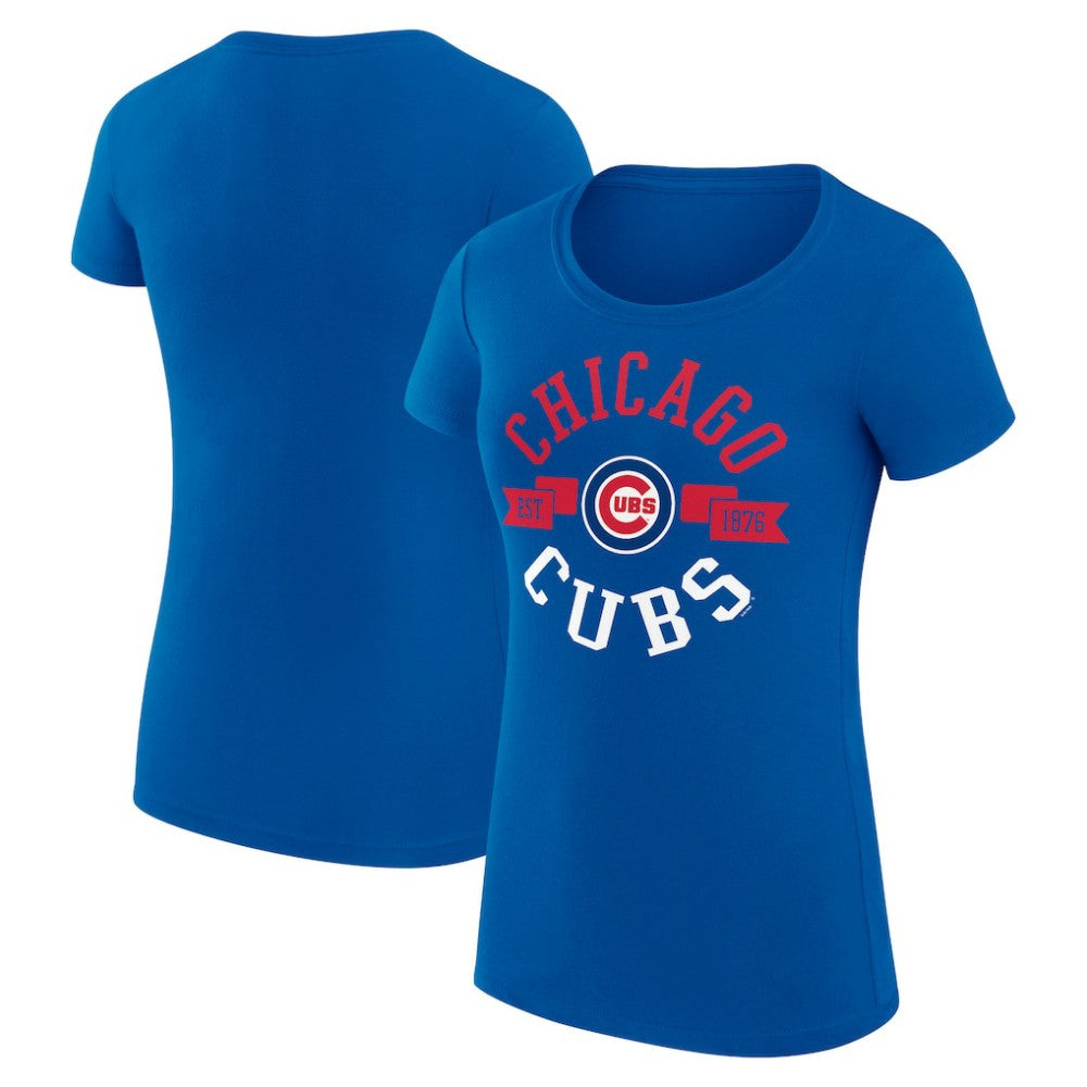 Royal Chicago Cubs G-III 4Her by Carl Banks Women's Super-Slim Fit Lightweight City Graphic T-Shirt