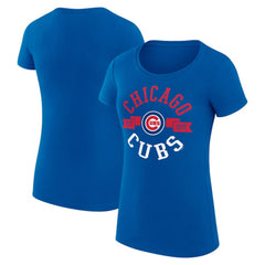 Royal Chicago Cubs G-III 4Her by Carl Banks Women's Super-Slim Fit Lightweight City Graphic T-Shirt