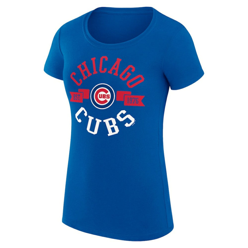 Royal Chicago Cubs G-III 4Her by Carl Banks Women's Super-Slim Fit Lightweight City Graphic T-Shirt