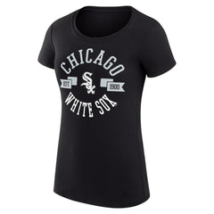 Black Chicago White Sox G-III 4Her by Carl Banks Women's Super-Slim Fit Lightweight City Graphic T-Shirt