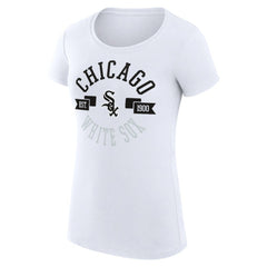 White Chicago White Sox G-III 4Her by Carl Banks Women's Super-Slim Fit Lightweight City Graphic T-Shirt