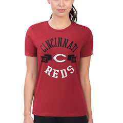 Red Cincinnati Reds G-III 4Her by Carl Banks Women's Super-Slim Fit Lightweight City Graphic T-Shirt