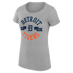 Heather Gray Detroit Tigers G-III 4Her by Carl Banks Women's Super-Slim Fit Lightweight City Graphic T-Shirt
