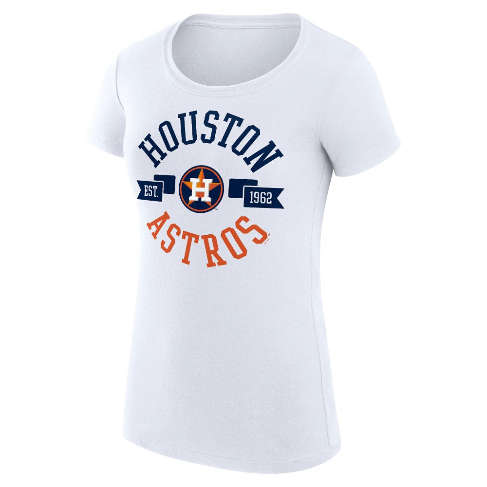 White Houston Astros G-III 4Her by Carl Banks Women's Super-Slim Fit Lightweight City Graphic T-Shirt