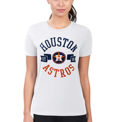 White Houston Astros G-III 4Her by Carl Banks Women's Super-Slim Fit Lightweight City Graphic T-Shirt