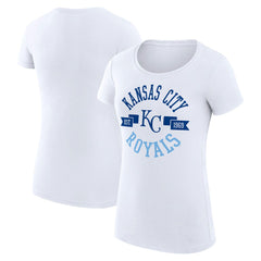 White Kansas City Royals G-III 4Her by Carl Banks Women's Super-Slim Fit Lightweight City Graphic T-Shirt