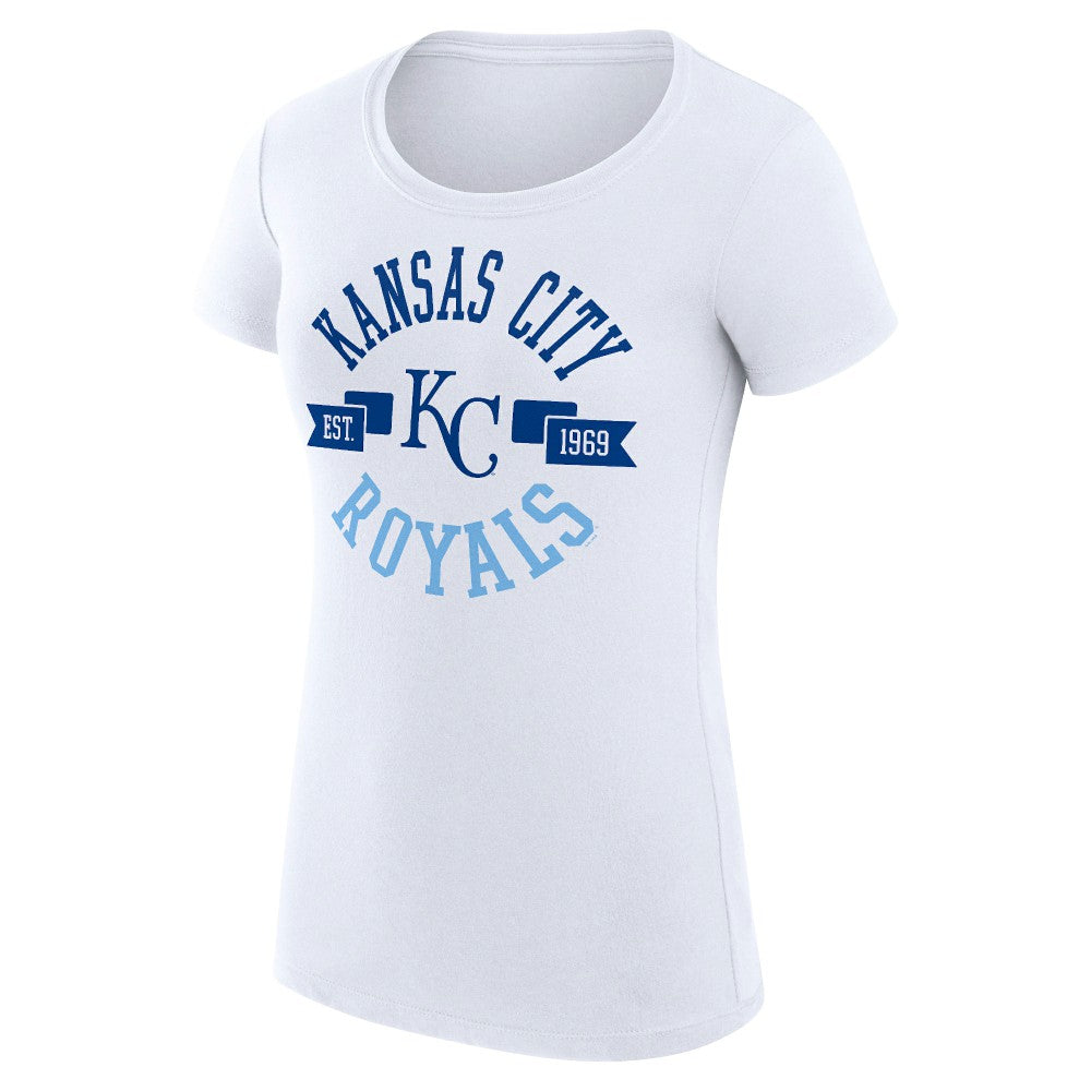 White Kansas City Royals G-III 4Her by Carl Banks Women's Super-Slim Fit Lightweight City Graphic T-Shirt