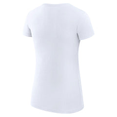White Los Angeles Angels G-III 4Her by Carl Banks Women's Super-Slim Fit Lightweight City Graphic T-Shirt