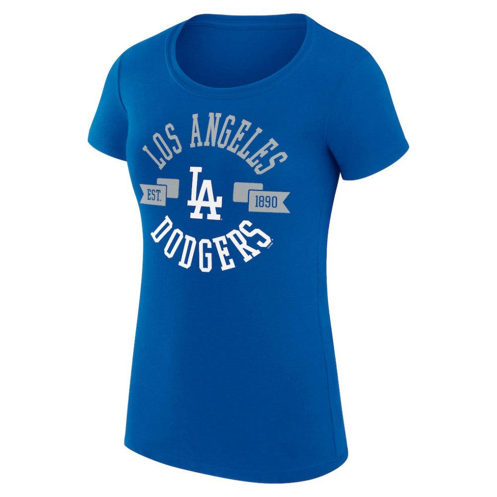 Royal Los Angeles Dodgers G-III 4Her by Carl Banks Women's Super-Slim Fit Lightweight City Graphic T-Shirt
