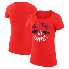 Red St. Louis Cardinals G-III 4Her by Carl Banks Women's Super-Slim Fit Lightweight City Graphic T-Shirt