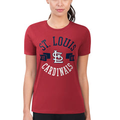 Red St. Louis Cardinals G-III 4Her by Carl Banks Women's Super-Slim Fit Lightweight City Graphic T-Shirt