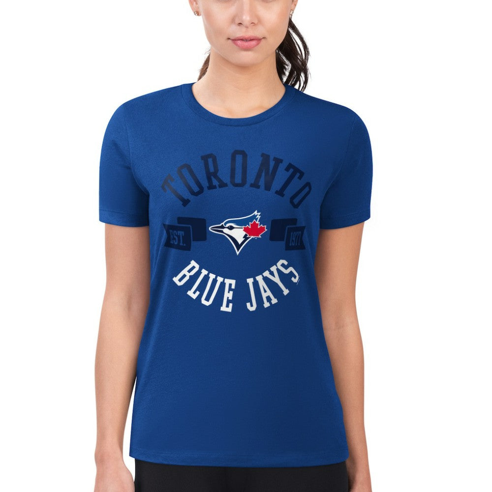 Royal Toronto Blue Jays G-III 4Her by Carl Banks Women's Super-Slim Fit Lightweight City Graphic T-Shirt