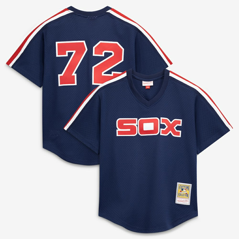 Navy Carlton Fisk Chicago White Sox Mitchell & Ness Authentic Batting Practice Jersey