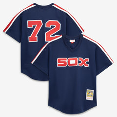 Navy Carlton Fisk Chicago White Sox Mitchell & Ness Authentic Batting Practice Jersey