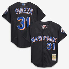 Black Mike Piazza New York Mets Mitchell & Ness Cooperstown Collection 2000 Batting Practice Jersey