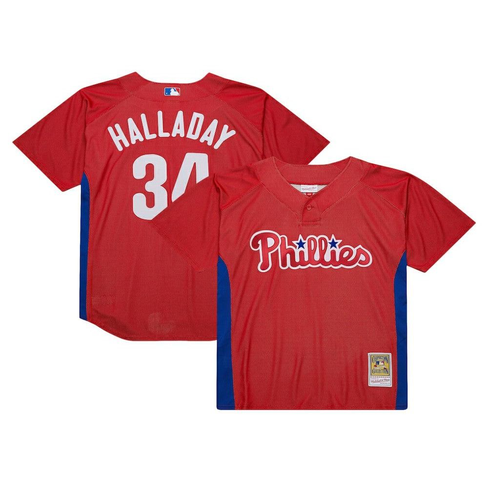Red Roy Halladay Philadelphia Phillies Mitchell & Ness Authentic Batting Practice Jersey
