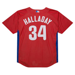 Red Roy Halladay Philadelphia Phillies Mitchell & Ness Authentic Batting Practice Jersey