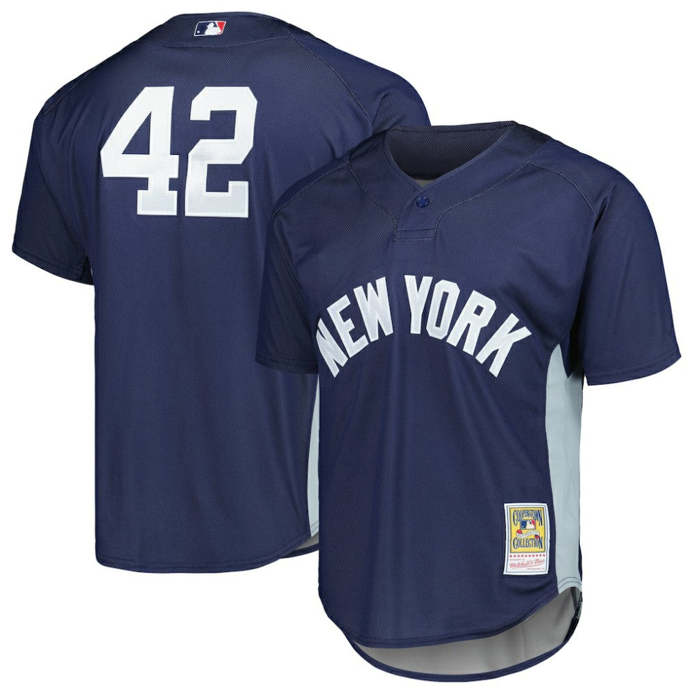 Navy Mariano Rivera New York Yankees Mitchell & Ness Authentic Batting Practice Jersey
