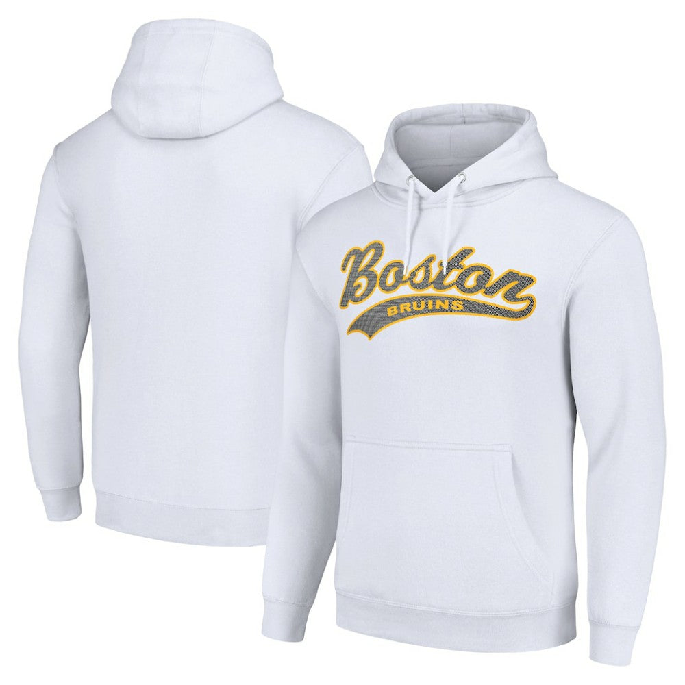 NHL Boston Bruins Starter Tailsweep Fleece Tri-Blend Pullover Hoodie