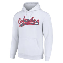 NHL Columbus Blue Jackets Starter Tailsweep Fleece Tri-Blend Pullover Hoodie