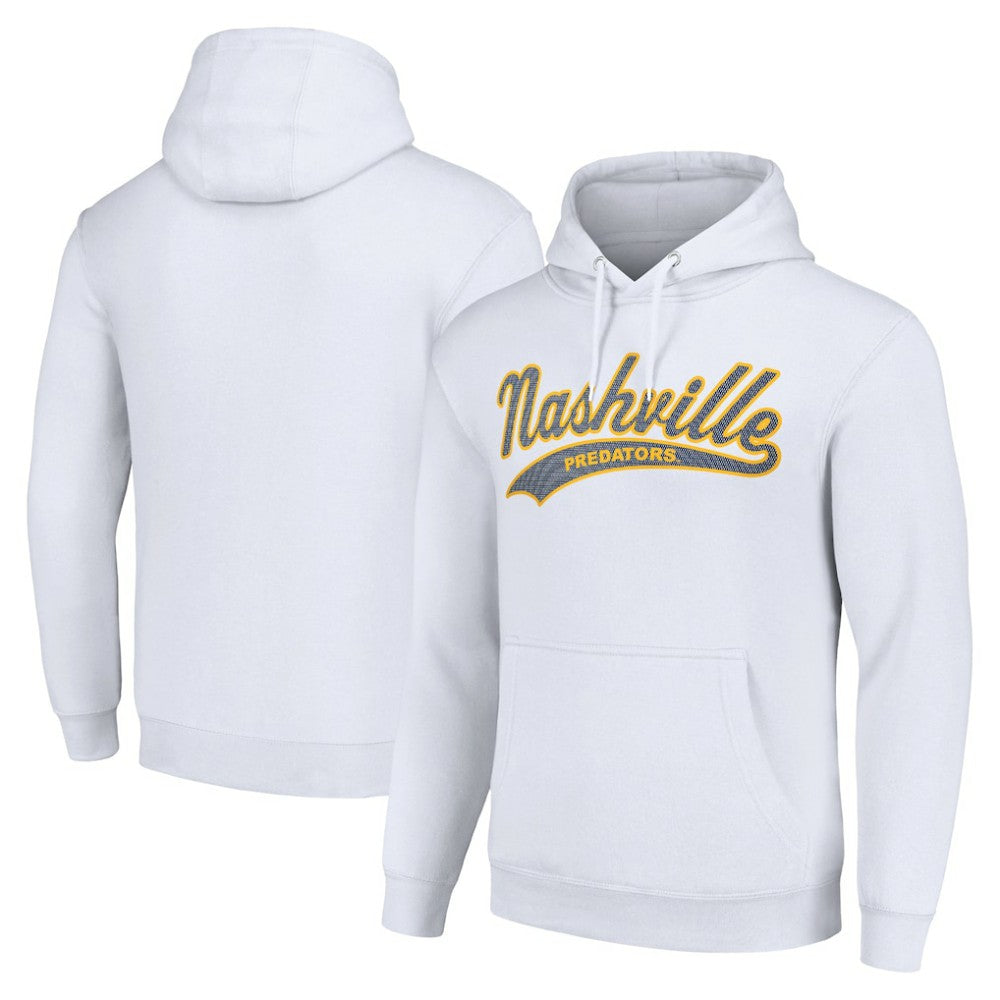 NHL Nashville Predators Starter Tailsweep Fleece Tri-Blend Pullover Hoodie