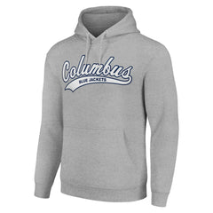 NHL Columbus Blue Jackets Starter Tailsweep Fleece Tri-Blend Pullover Hoodie