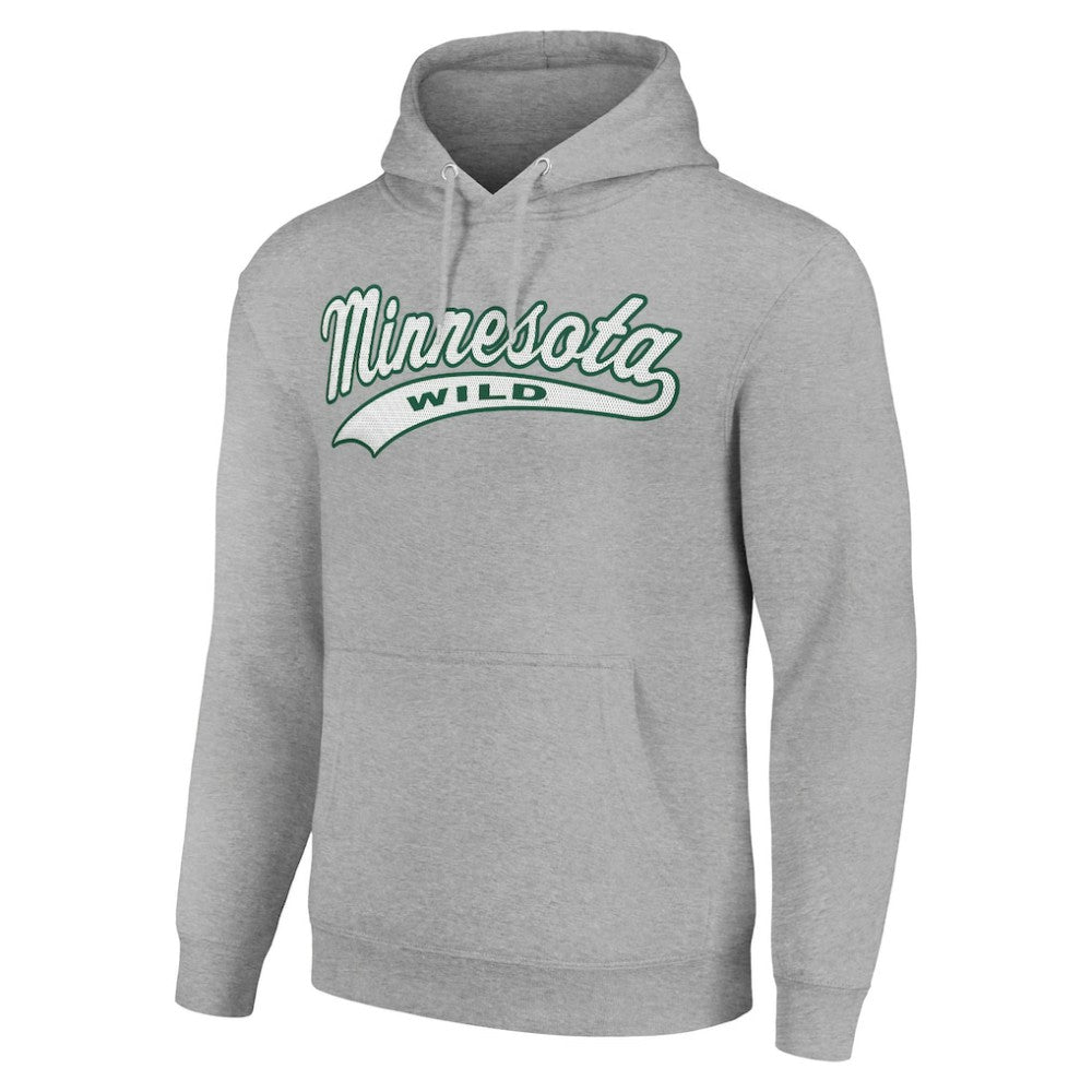 NHL Minnesota Wild Starter Tailsweep Fleece Tri-Blend Pullover Hoodie