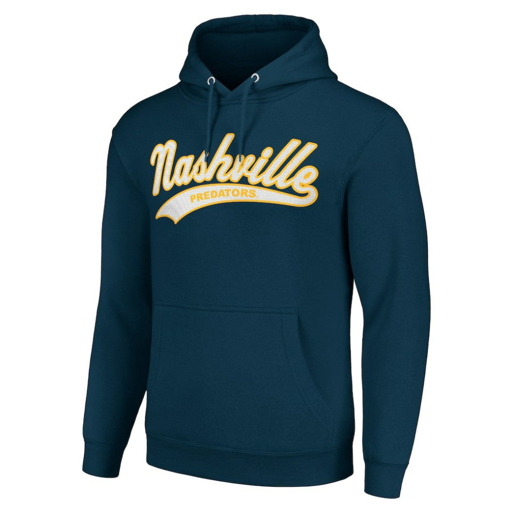 NHL Nashville Predators Starter Tailsweep Fleece Tri-Blend Pullover Hoodie