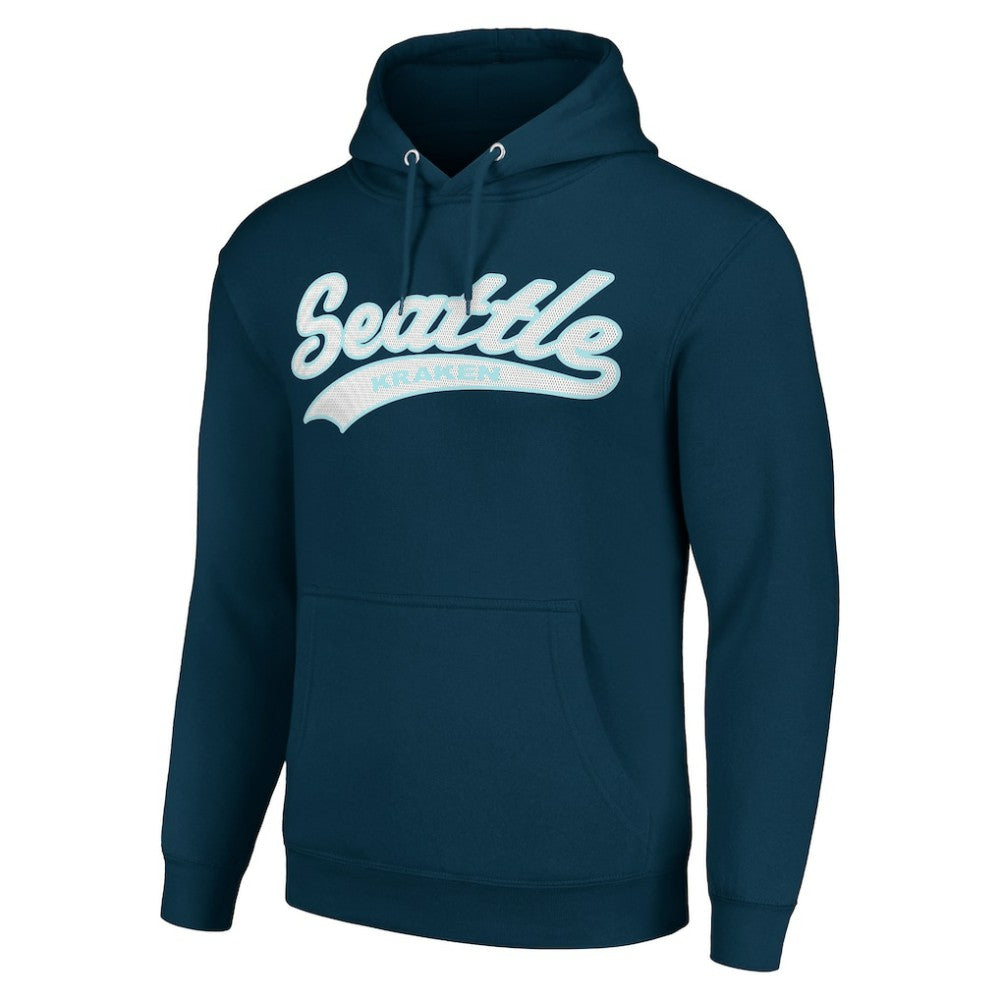 NHL Seattle Kraken Starter Tailsweep Fleece Tri-Blend Pullover Hoodie