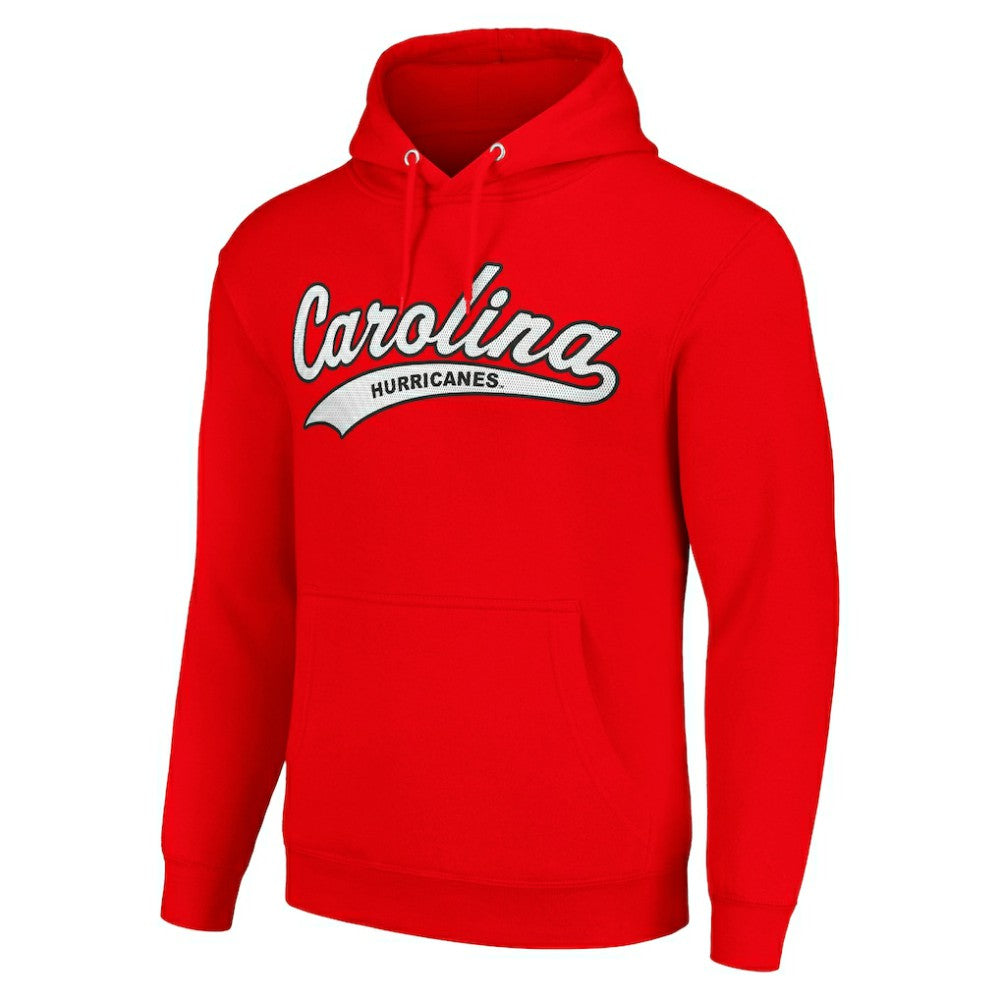 NHL Carolina Hurricanes Starter Tailsweep Fleece Tri-Blend Pullover Hoodie