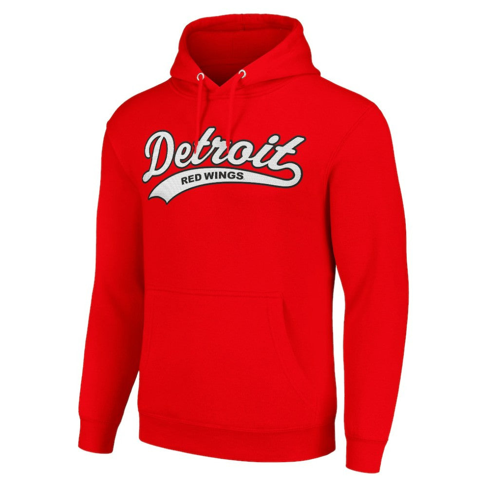 NHL Detroit Red Wings Starter Tailsweep Fleece Tri-Blend Pullover Hoodie