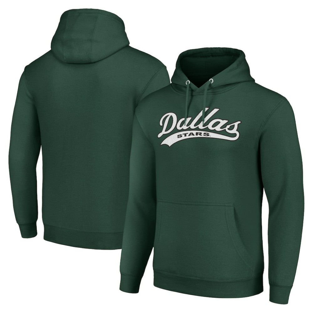 NHL Dallas Stars Starter Tailsweep Fleece Tri-Blend Pullover Hoodie