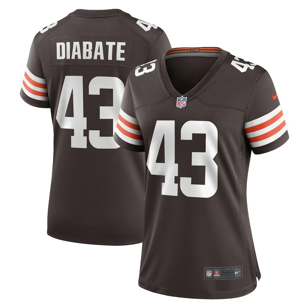 Mohamoud Diabate  Women's Team Game Jersey - Cleveland Browns Jerseys