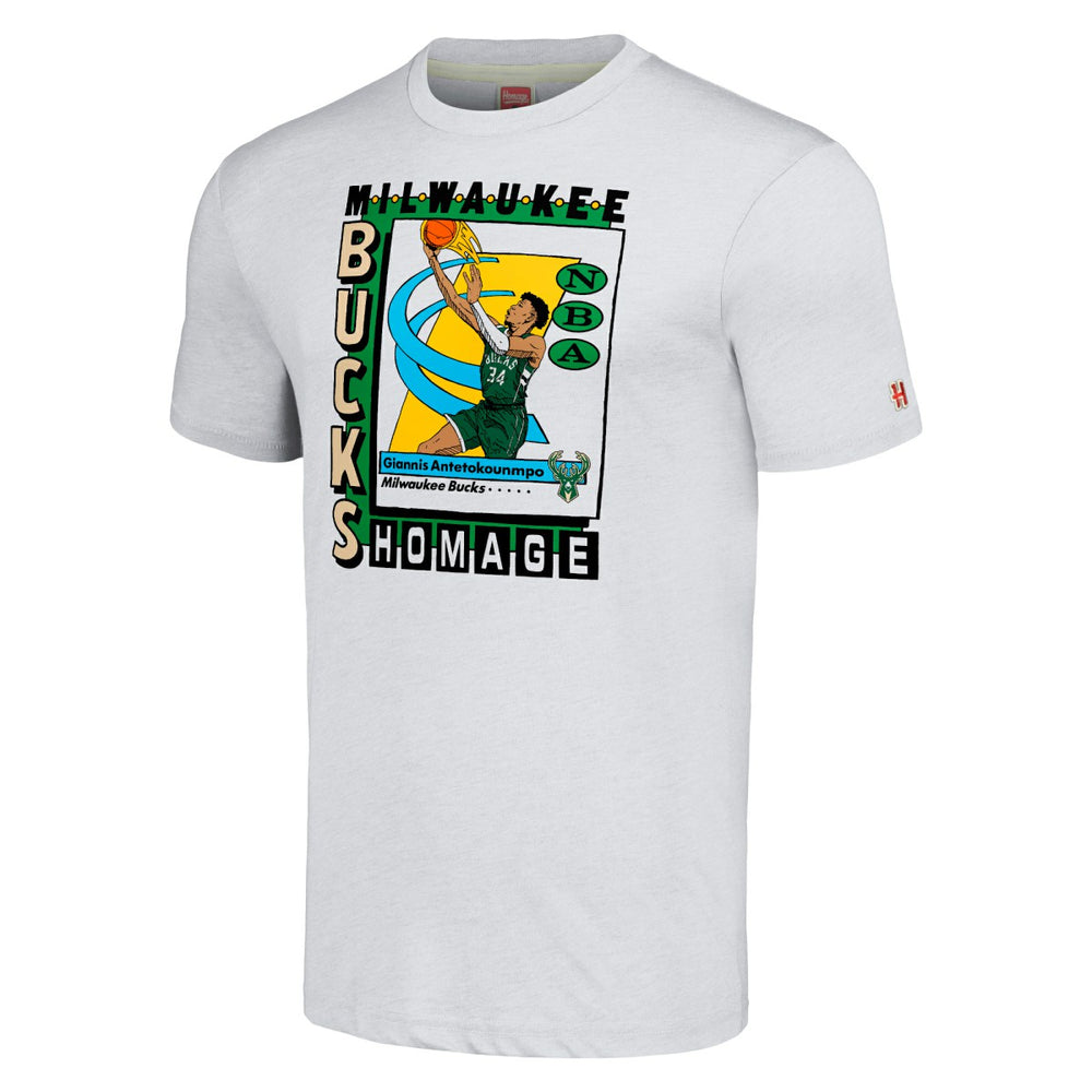Giannis Antetokounmpo Milwaukee Bucks Homage Unisex SkyBox Player Tri-Blend T-Shirt