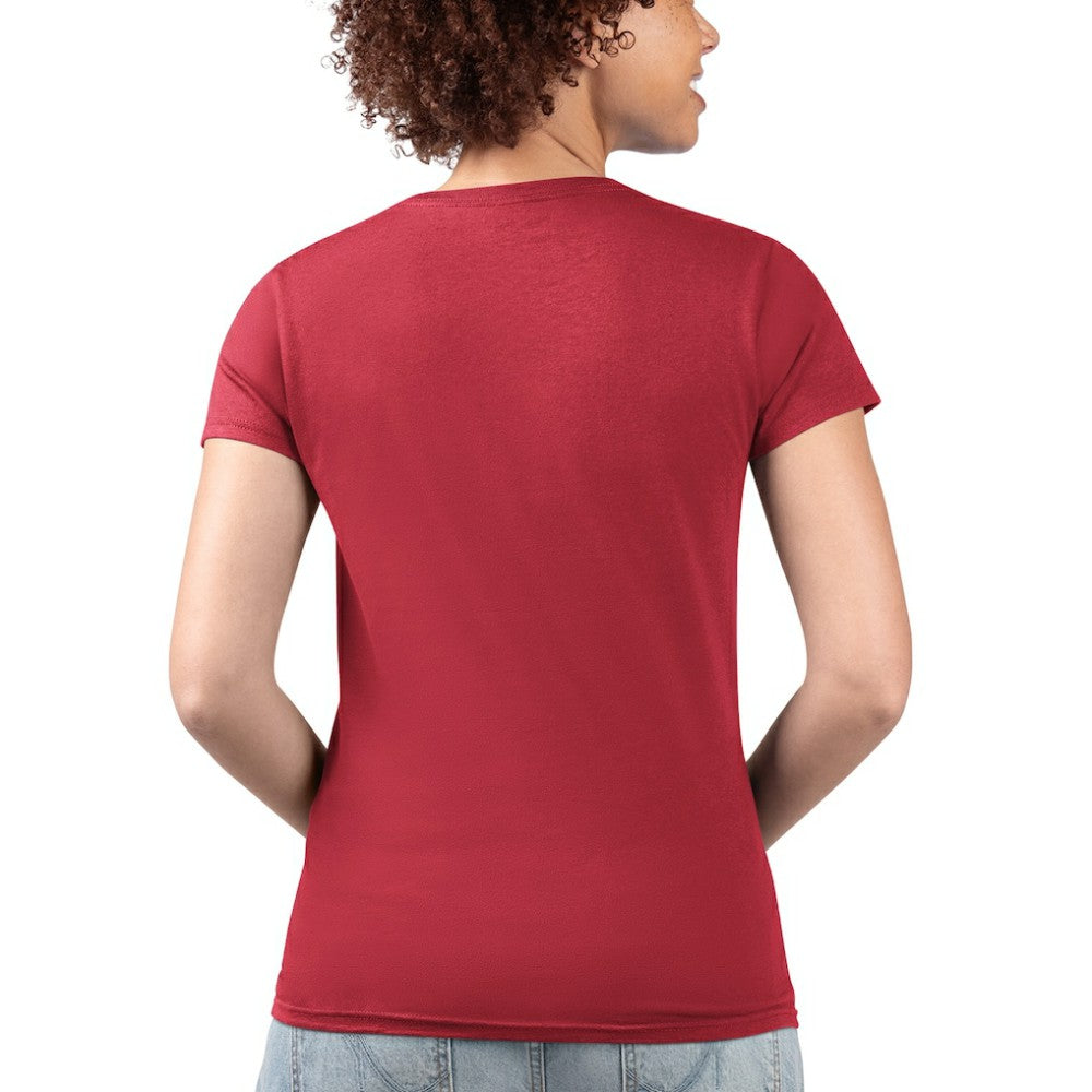 Red Boston Red Sox G-III 4Her by Carl Banks Women's Super-Slim Fit Lightweight City Graphic V-Neck T-Shirt