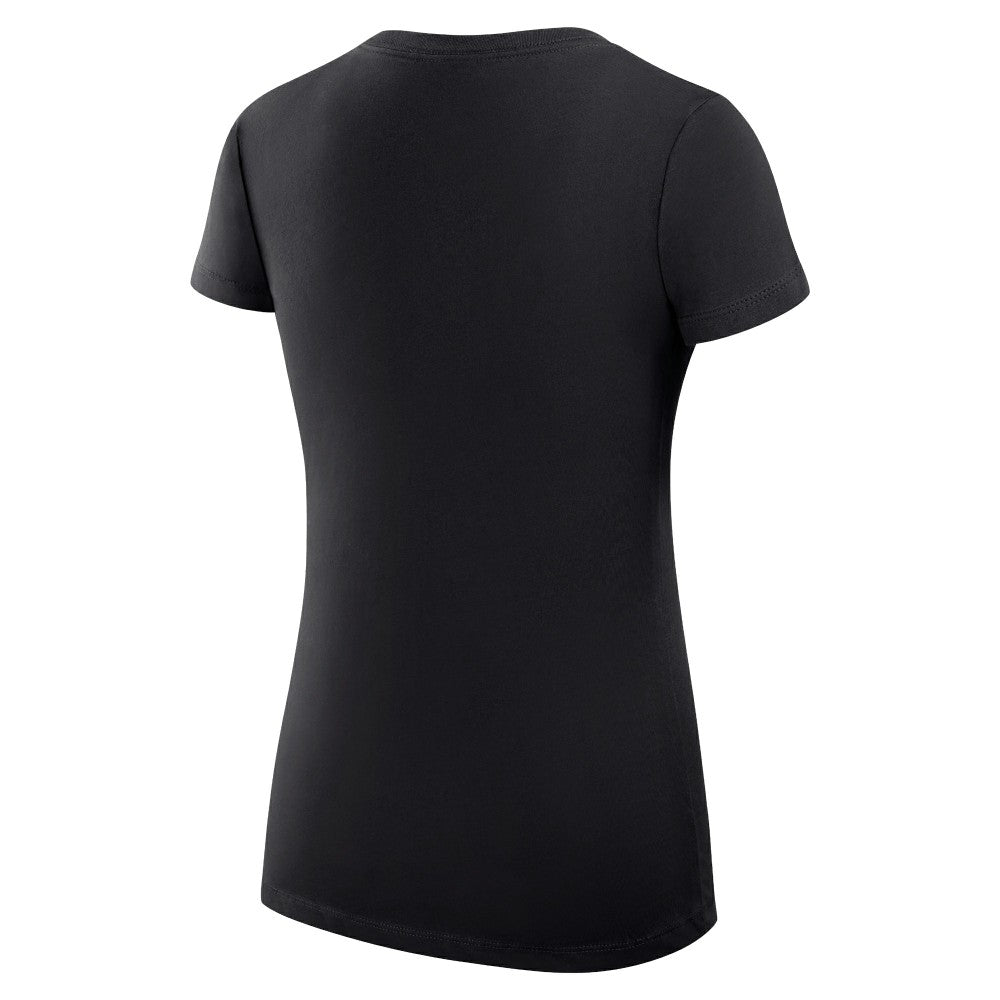 Black Cincinnati Reds G-III 4Her by Carl Banks Women's Super-Slim Fit Lightweight City Graphic V-Neck T-Shirt