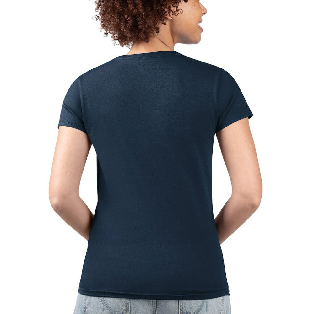 Navy Detroit Tigers G-III 4Her by Carl Banks Women's Super-Slim Fit Lightweight City Graphic V-Neck T-Shirt