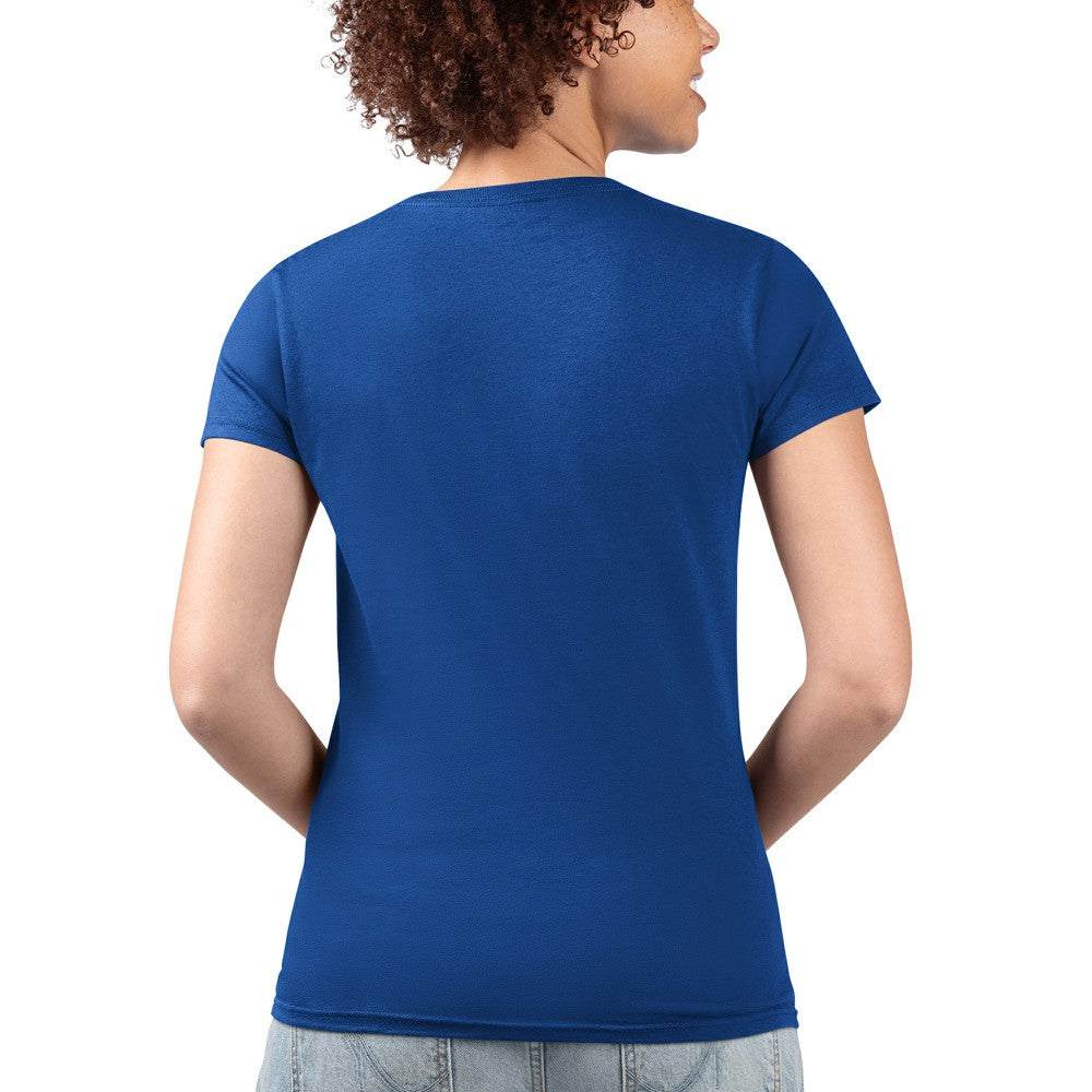 Royal Kansas City Royals G-III 4Her by Carl Banks Women's Super-Slim Fit Lightweight City Graphic V-Neck T-Shirt