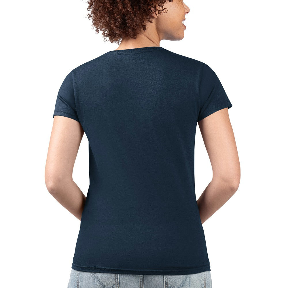 Navy Milwaukee Brewers G-III 4Her by Carl Banks Women's Super-Slim Fit Lightweight City Graphic V-Neck T-Shirt