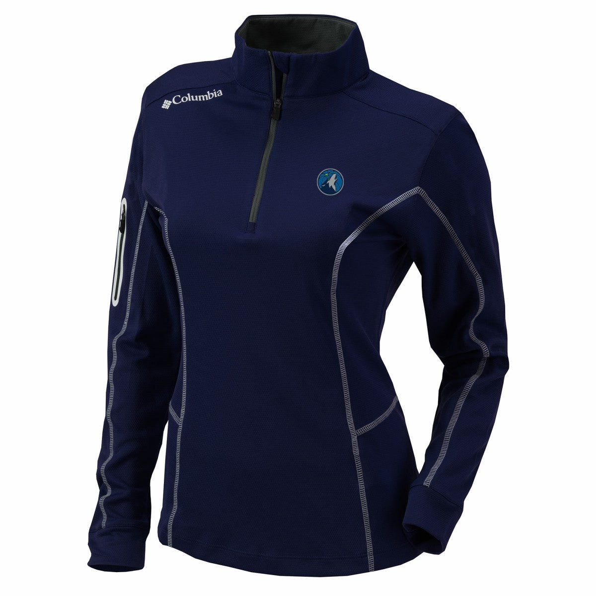 Columbia Minnesota Timberwolves Women's Omni-Wick Shotgun Quarter-Zip Pullover Top