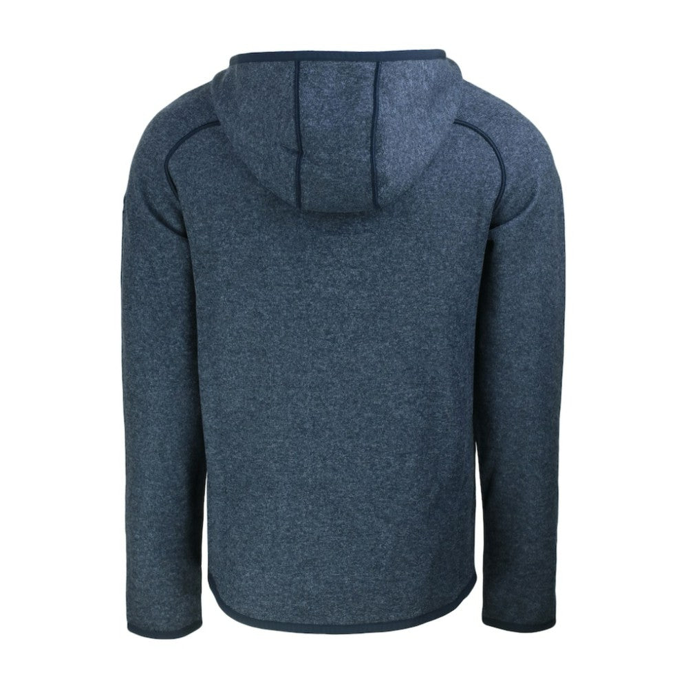 Heather Navy Boston Red Sox Cutter & Buck Stars & Stripes Mainsail Sweater-Knit Full-Zip Hoodie