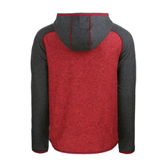 Heather Red/Heather Charcoal Cincinnati Reds Cutter & Buck Stars & Stripes Mainsail Sweater-Knit Full-Zip Hoodie