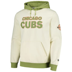 Cream/Green Chicago Cubs New Era Color Pop Pullover Hoodie
