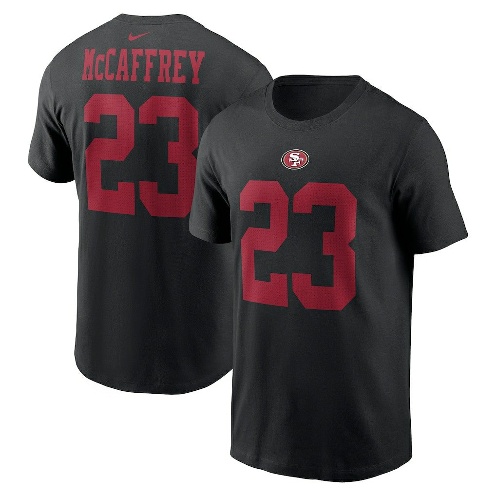 Christian McCaffrey  Player Name & Number T-Shirt - San Francisco 49ers T-shirts