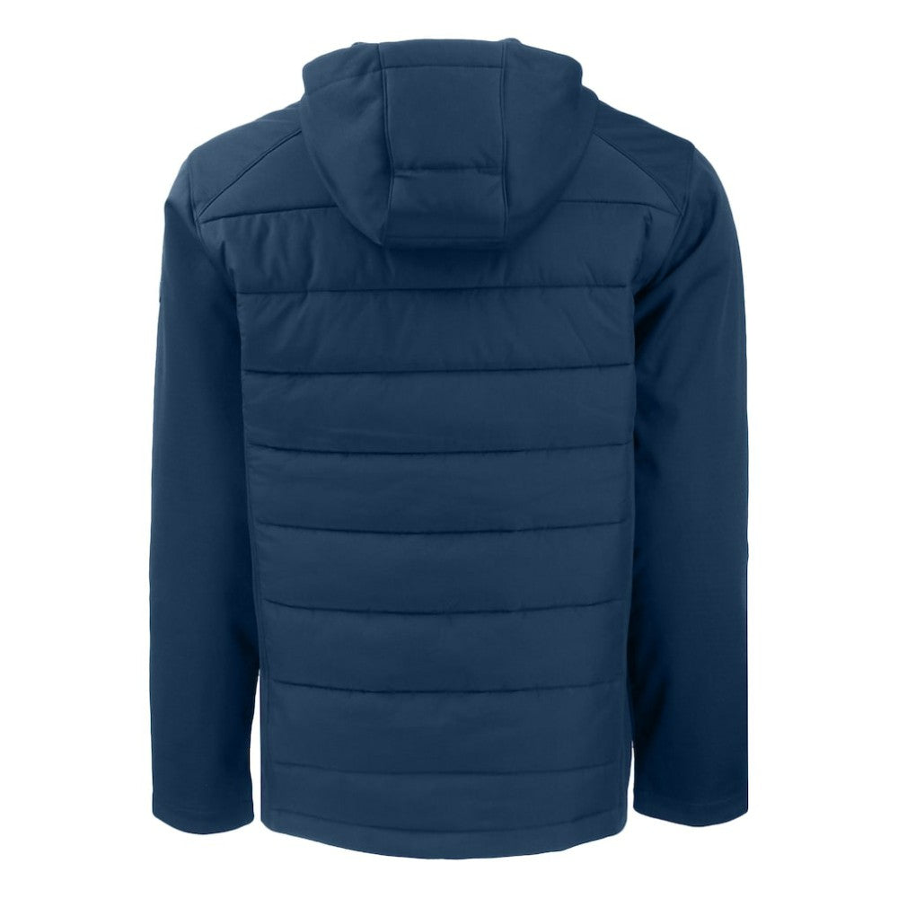 Navy Chicago Cubs Cutter & Buck Stars & Stripes Big & Tall Evoke Hybrid Eco Softshell Recycled Full-Zip Hoodie Jacket