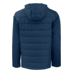 Navy Chicago Cubs Cutter & Buck Stars & Stripes Big & Tall Evoke Hybrid Eco Softshell Recycled Full-Zip Hoodie Jacket