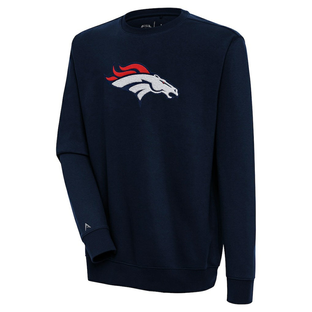 Antigua Victory Crewneck Pullover Sweatshirt - Denver Broncos Pullover