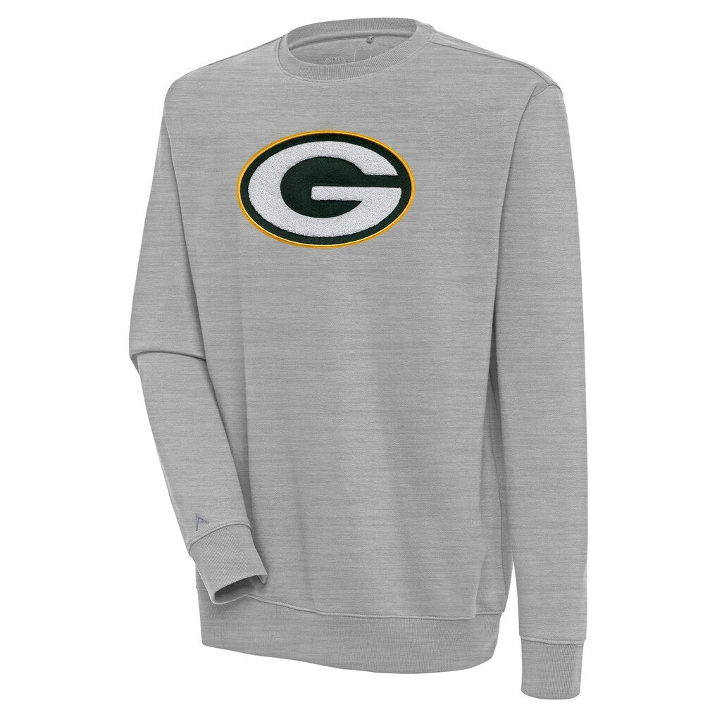 Antigua Victory Crewneck Pullover Sweatshirt - Green Bay Packers Pullover