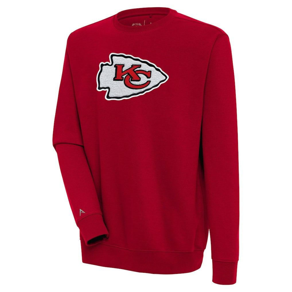 Antigua Victory Crewneck Pullover Sweatshirt - Kansas City Chiefs Pullover