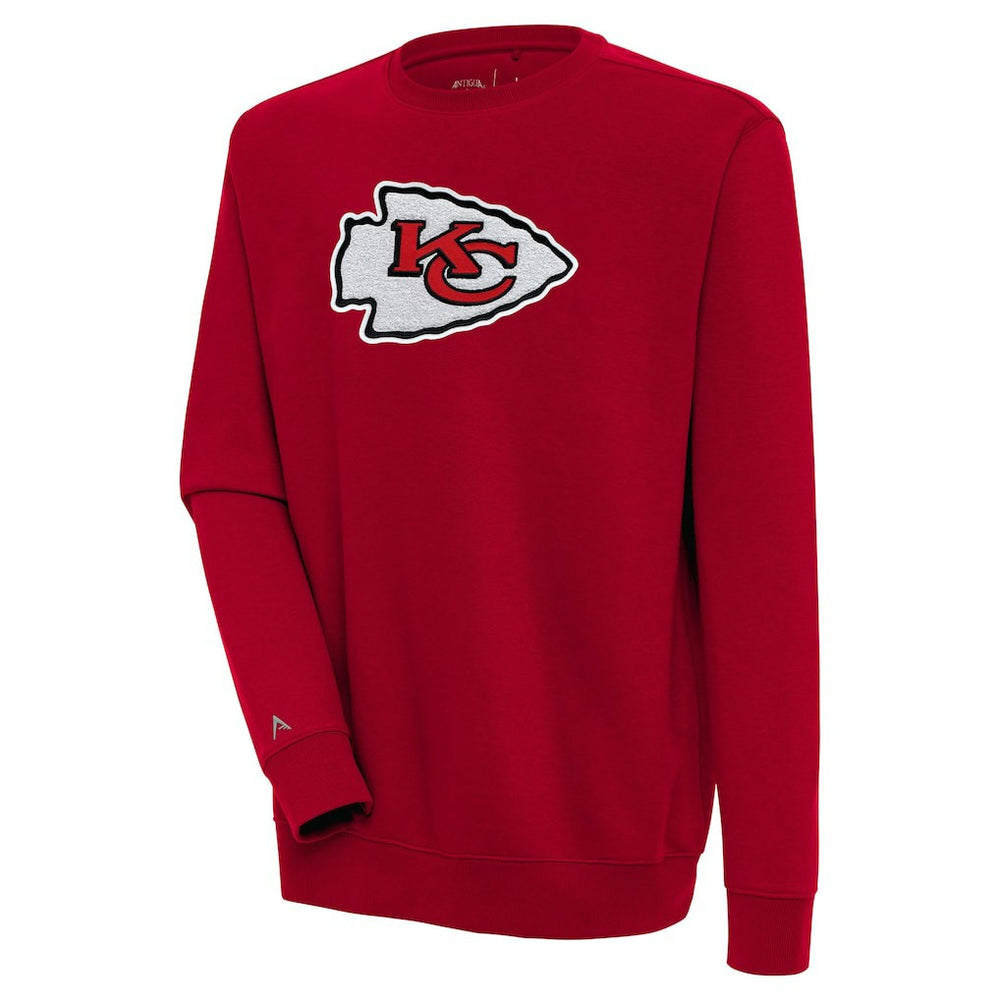 Antigua Victory Crewneck Pullover Sweatshirt - Kansas City Chiefs Pullover